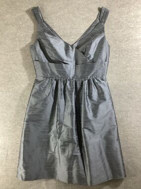 LulaKate Silver Sheen Dress with Subtle Texture size 6